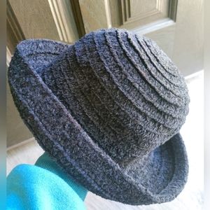 Vintage Betmar New York Black Chenille Roll Brim Hat